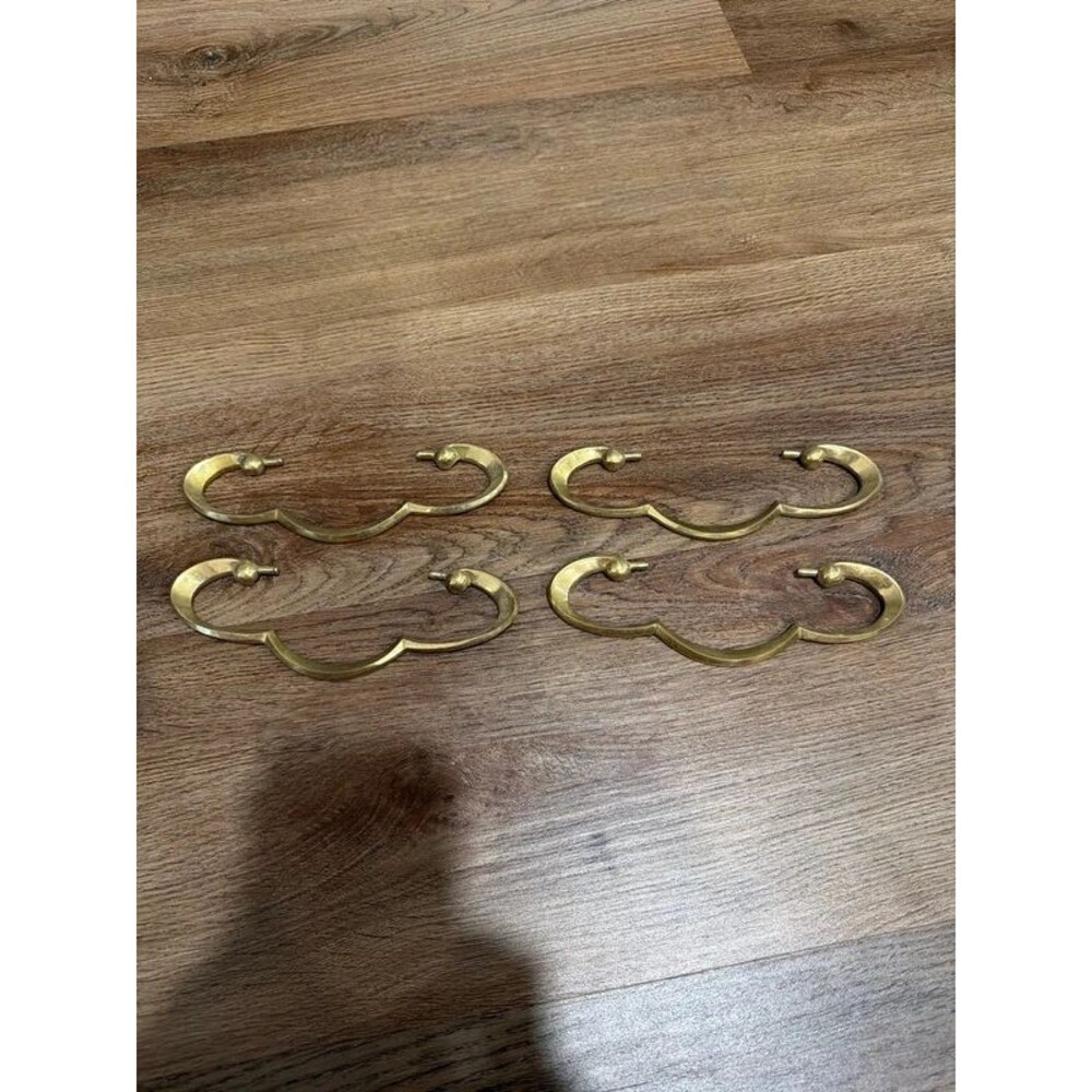 Vintage Drawer Pulls Gold Read 4 As is